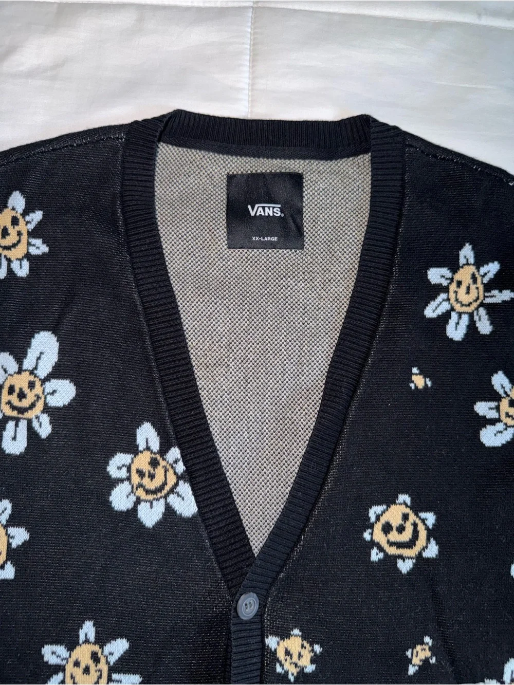 Vans Men’s Hilltop Black Cardigan Sweater - 2XL